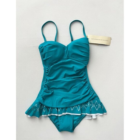 Profile Gottex Tutti Frutti Laser Cut Bandeau Swimsuit - Picture 2 of 4